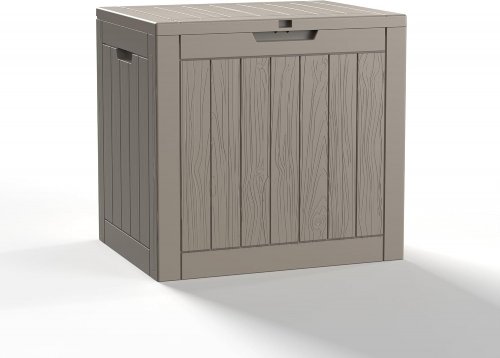 PATIOZEN RESIN DECK STORAGE BOX - 22.1" X 17.1" X 20.9" - 30 GAL - BLACK / GREY (MODEL: 30 GAL DECK BOX) image 2