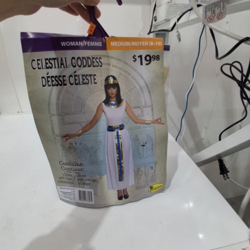 2PC PARTYHOLIC CELESTIAL GODDESS COSTUME - MEDIUM, 8-10 - WHITE, BLUE & GOLD (STYLE: 50182M) image 2