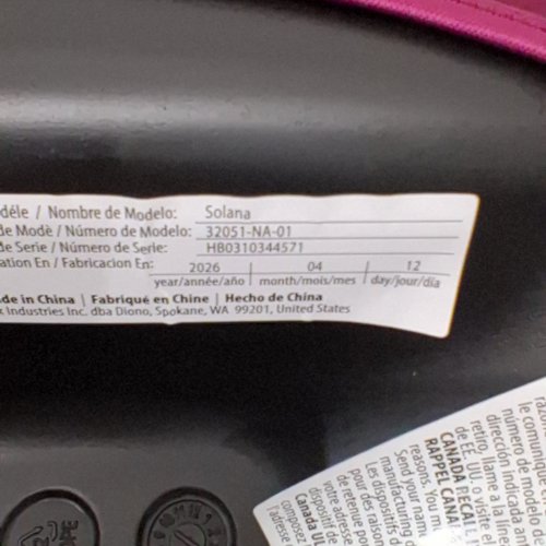 DIONO SOLANA NO LATCH BACKLESS BOOSTER SEAT - FOR CHILDREN 40-120 POUNDS & UP TO 63" TALL - PINK (MODEL: 32051-NA-01) image 2
