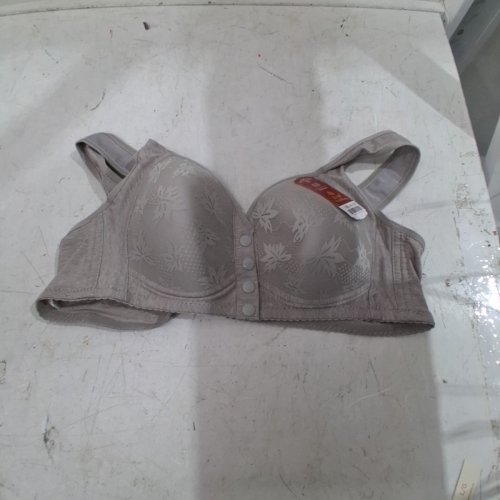 WOMEN'S FLORAL LACE WIREFREE BRA - 46/105 - GREY image 2
