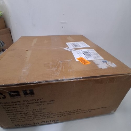 STEADYJOY BEDSIDE COMMODE CHAIR WITH PADDED SEAT AND BACKREST - 350LBS - (MODEL: BC101/ MTY101) image 3