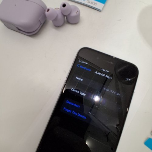 JLAB GOPOP+ TRUE BLUETOOTH WIRELESS EARBUDS WITH CHARGING CASE - 35+ HOURS PLAYTIME - PURPLE (MODEL: EBGAIRPOPRLLC124) image 2
