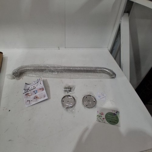 MUNZONG SHOWER GRAB BAR W/ANTI-SLIP KNURLED GRIP - 24" - SILVER (MODEL: MZ-24IN-SG-32B-1P-CA) image 2