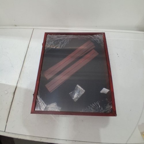 FRAMEPRO SHADOW BOX FRAME DISPLAY CASE WITH REMOVABLE SHELFS - 16"X20" - CHERRY (MODEL:SF421-RED) image 3