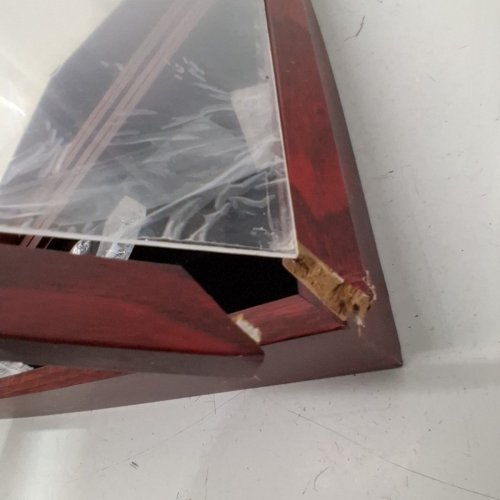 FRAMEPRO SHADOW BOX FRAME DISPLAY CASE WITH REMOVABLE SHELFS - 16"X20" - CHERRY (MODEL:SF421-RED) image 4