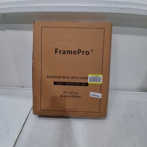 FRAMEPRO SHADOW BOX FRAME DISPLAY CASE WITH REMOVABLE SHELFS - 16"X20" - CHERRY (MODEL:SF421-RED) image 5
