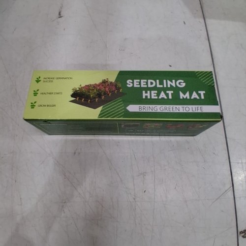 2PK WAMTEK SEEDLING HEAT MAT WITH WATERPROOF/HYDROPONIC DESIGN - 10" X 20" - BLACK image 4
