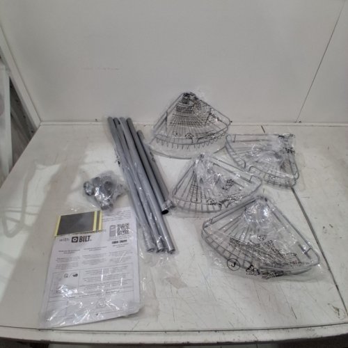 ZENNA HOME ADJUSTABLE TENSION POLE SHOWER CADDY 4-TIER ORGANISER - 5FT TO 8FT - SATIN CHROME (MODEL: ‎2161PC) image 2