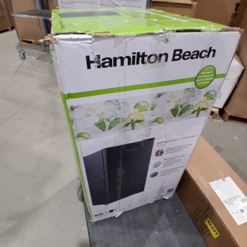 HAMILTON BEACH SINGLE DOOR COMPACT REFRIGERATOR - 3.3CU FT - BLACK (MODEL: HBR33MBKE02) image 11