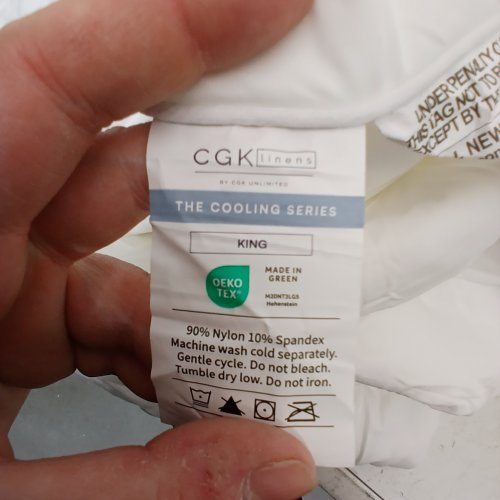 CGK LINENS COOLING COMFORTER - KING - WHITE image 2