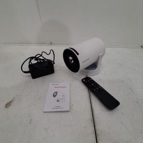 ALWTNIET PORTABLE SMART PROJECTOR BLUETOOTH, WIFI, & AUTO KEYSTONE CORRECTION - WHITE (MODEL: HY300PRO+) image 3