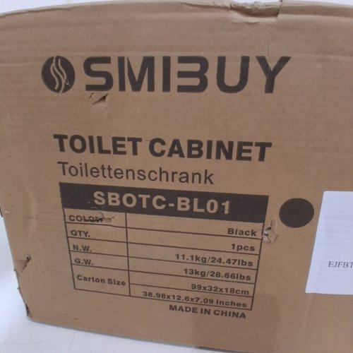 SMIBUY FREESTANDING OVER THE TOILET STORAGE CABINET - BLACK (MODEL: SBOTC-BL01) image 2