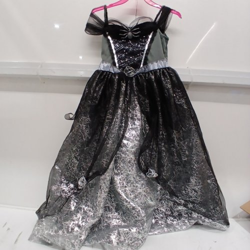 2PC GIRL'S GOODMARK GOTHIC SPIDER BRIDE COSTUME - SMALL 4-6 - BLACK / SILVER (STYLE: CA26171M) image 2