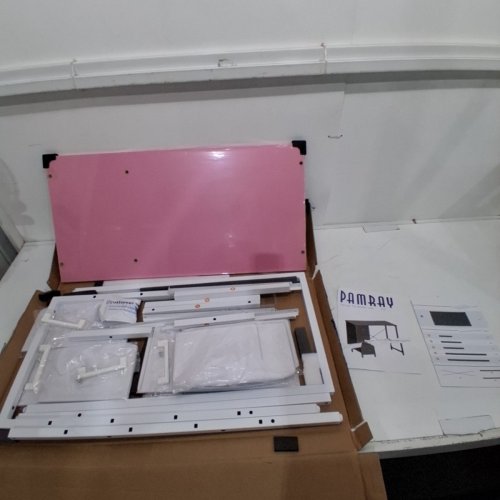 PAMRAY COMPUTER DESK WITH 4 FABRIC DRAWERS - 32" - PINK image 2