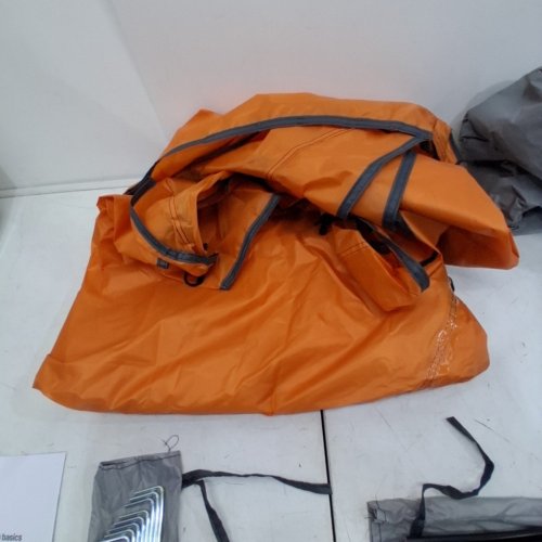 AMAZON BASICS INSTANT CAMPING TENT WITH RAINFLY - 4 PERSON - ORANGE / GREY image 6