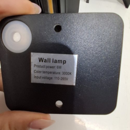 WALL LAMP - 6W, 3000 K, 110-265 V - BLACK image 2