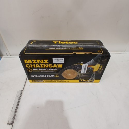 TIETOC 6" CORDLESS MINI HANDHELD CHAINSAW SUPER WITH 2X 21V BATTERIES & CARRIER CASE - YELLOW image 5