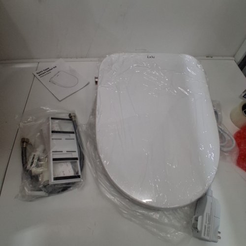 LXLU BIDET TOILET SEAT WITH SLOW CLOSE LID, HEAT, AND REMOTE - OVAL - WHITE (MODEL: RF001) image 5