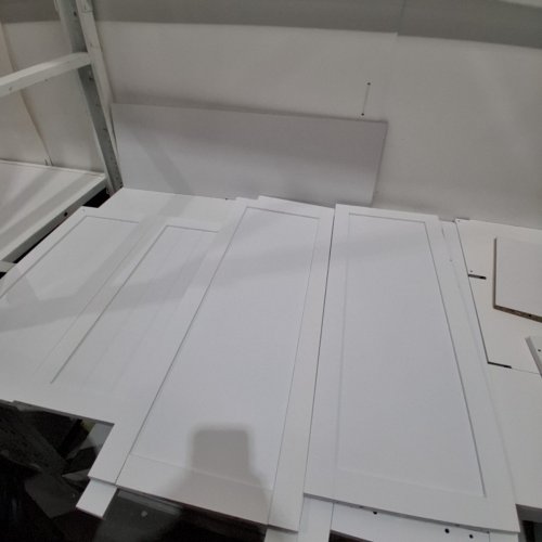 VASAGLE SLIM FREESTANDING BATHROOM CABINET WITH SHELFS - 70" X 12" X 12" - WHITE image 3