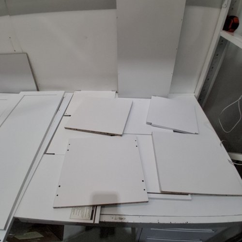VASAGLE SLIM FREESTANDING BATHROOM CABINET WITH SHELFS - 70" X 12" X 12" - WHITE image 4