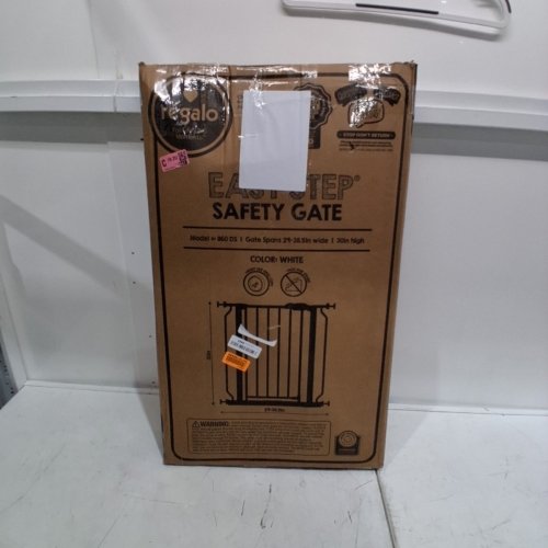 REGALO EASY-STEP METAL WALK-THROUGH SAFETY GATE, 30" X 29'' - 38.5'' - WHITE (MODEL: 1160DS) image 3