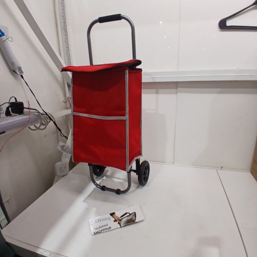BIOS LIVING INSULATED SHOPPING CART - 13" X 8" X 33" - 55LB MAX - RED image 2
