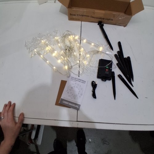 8PC 10-MODE CHRISTMAS SOLAR DECORATIVE LIGHT KIT - TRANSPARENET (MODEL : SD-003) image 2