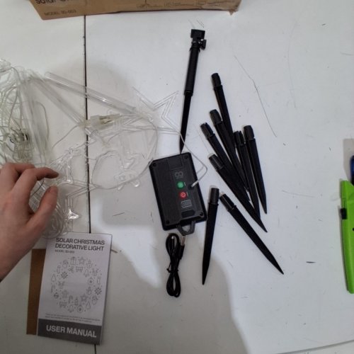 8PC 10-MODE CHRISTMAS SOLAR DECORATIVE LIGHT KIT - TRANSPARENET (MODEL : SD-003) image 4