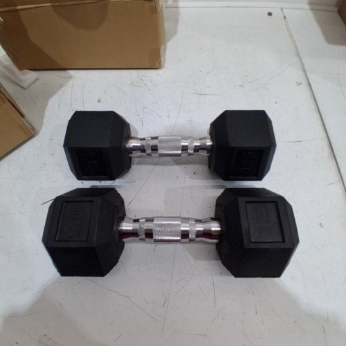 2PK CAP BARBELL CAST IRON COATED HEX DUMBBELL - 15LBS EACH (MODEL: SDRIS-015) image 2