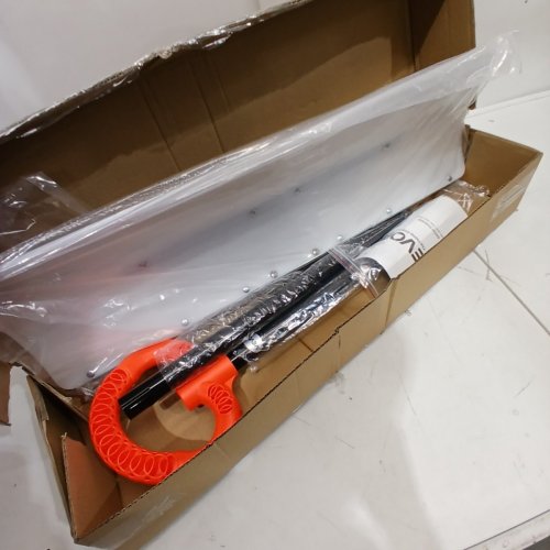 OUTDOOR SNOWPLOW PUSHER SHOVEL WITH ERGONOMIC GRIP & HDPE PLASTIC BLADE - 30" - WHITE/BLACK/ORANGE (MODEL: H760) image 2