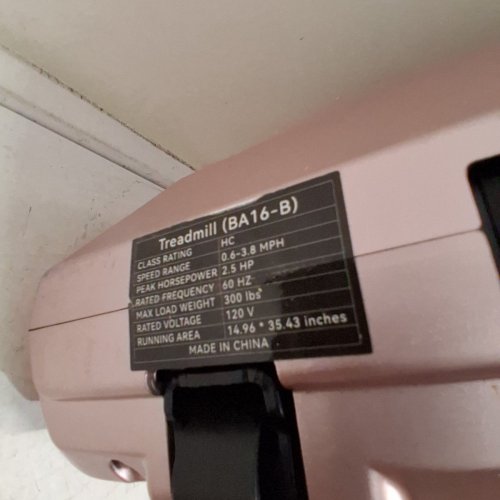 DEERRUN WALKING PAD TREADMILL WITH INCLINE - 3.8MPH - 2.5 H/P - 300 LBS CAP - PINK/BLACK (MODEL: BA16-B) image 7