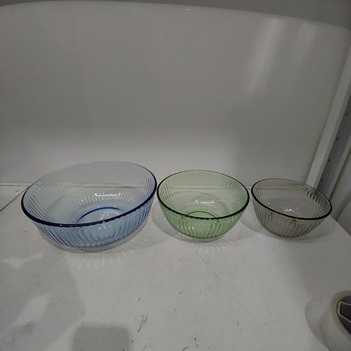 3PC PYREX SCULPTED TINTED MIXING BOWL SET - ASSORTED (MODEL: 11495) image 3