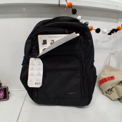 BUGATTI ULTIMATE TRAVEL BACKPACK WITH RFID BLOCKING POCKETS - 19" - BLACK (MODEL: 1805676) image 2