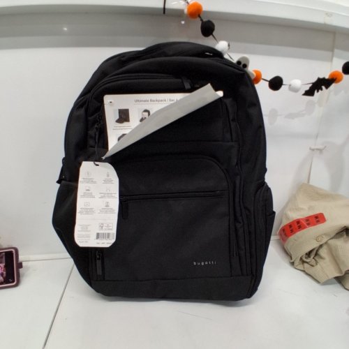 BUGATTI ULTIMATE TRAVEL BACKPACK WITH RFID BLOCKING POCKETS - 19" - BLACK (MODEL: 1805676) image 3