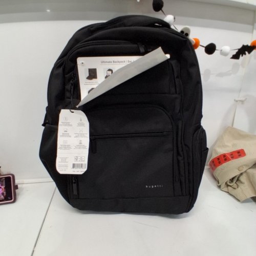 BUGATTI ULTIMATE TRAVEL BACKPACK WITH RFID BLOCKING POCKETS - 19" - BLACK (MODEL: 1805676) image 4