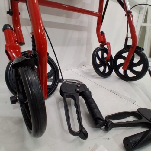 MEDLINE GUARDIAN BASIC STEEL ROLLATOR WITH 8" WHEELS ROLLING WALKER - 300LB CAPACITY - RED (MODEL: MDS86860ERS8) image 3