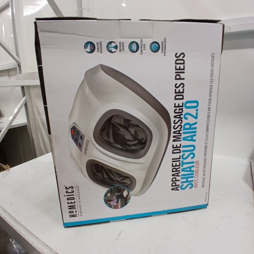 HOMEDICS SHIATSU AIR 2.0FT MASSAGER WITH HEAT - WHITE AND GRAY (MODEL: FMS-351HJ) image 4
