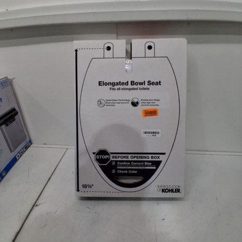 KOHLER CACHET ELONGATED TOILET SEAT - FITS BOWLS 18-5/8" - CREAM WHITE (MODEL: 4636-RL-0) image 4