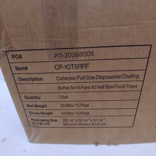 51PC CATERPAX DISPOSABLE CHAFING DISH BUFFET SET image 5