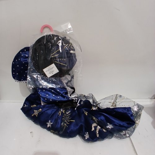 2PC GIRLS PALAMON MIDNIGHT WITCH COSTUME - MEDIUM 8/10 - BLUE/SILVER/GOLD (STYLE: 40971) image 2