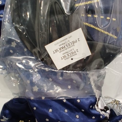 2PC GIRLS PALAMON MIDNIGHT WITCH COSTUME - MEDIUM 8/10 - BLUE/SILVER/GOLD (STYLE: 40971) image 3