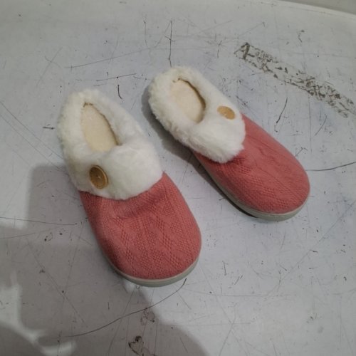 WOMEN'S CEHVOM MEMORY FOAM NON-SLIP PLUSH LINED SLIPPERS - SZIE 9-10 - PINK / WHITE / BROWN (STYLE : 00723038716568) image 2