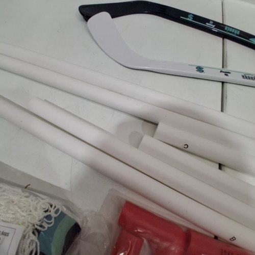 FRANKLIN SPORTS NHL SEATTLE KRAKEN MINI HOCKEY SET - ONE LEFT HAND AND ONE RIGHT HAND STICK - BLACK,/WHITE/TEAL image 6