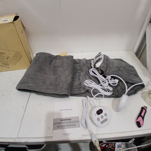 CURECURE DUAL CONTROL HEATED UNDERBLANKET, QUEEN, GREY (MODEL: HMP-QM) image 3