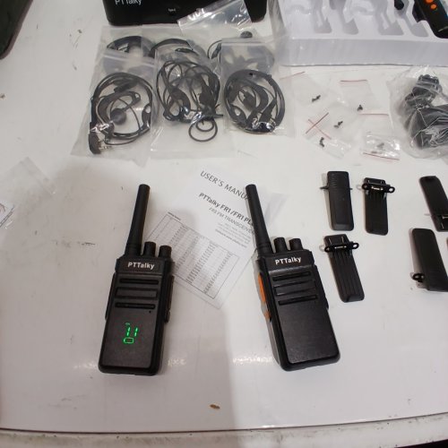 6PK PTTALKY FR1 PLUS 2 WAY USB-C RECHARGEABLE WALKIE TALKIES - BLACK/ORANGE image 3