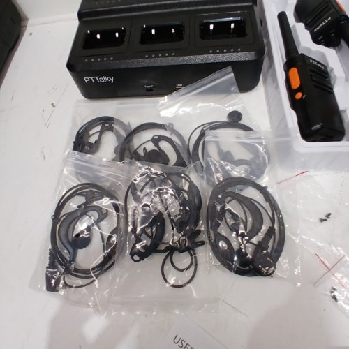 6PK PTTALKY FR1 PLUS 2 WAY USB-C RECHARGEABLE WALKIE TALKIES - BLACK/ORANGE image 6