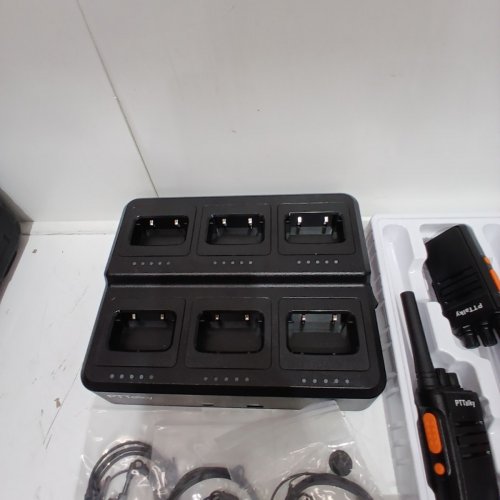 6PK PTTALKY FR1 PLUS 2 WAY USB-C RECHARGEABLE WALKIE TALKIES - BLACK/ORANGE image 7