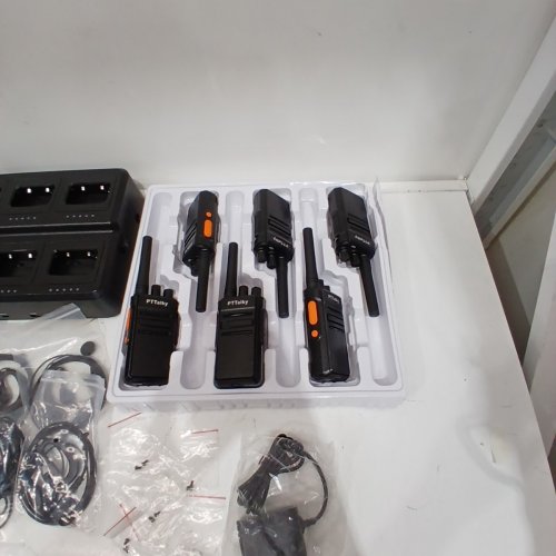 6PK PTTALKY FR1 PLUS 2 WAY USB-C RECHARGEABLE WALKIE TALKIES - BLACK/ORANGE image 8