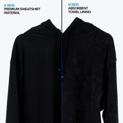 MEN'S DUDE ROBE REVERSIBLE HOODIE - SMALL - NAVY (STYLE: F25HOODIE) image 2