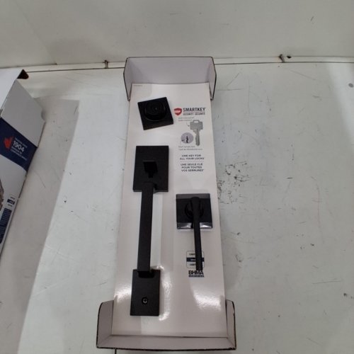 WEISER FRONT DOOR LOCK HANDLE SET - MATTE BLACK (MODEL: 9GLC94710-021) image 2